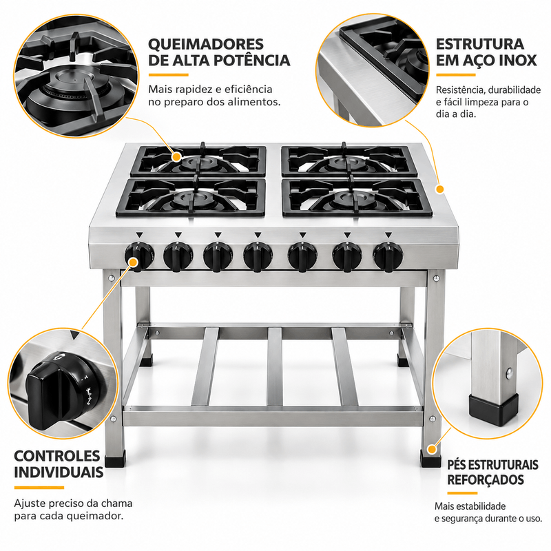 FOGAO-4-BOCAS-30X30-GAS-DE-COZINHA-BAIXA-PRESSAO-EI4-EXTRA-PERFIL-5CM-DE-PE---VENANCIO