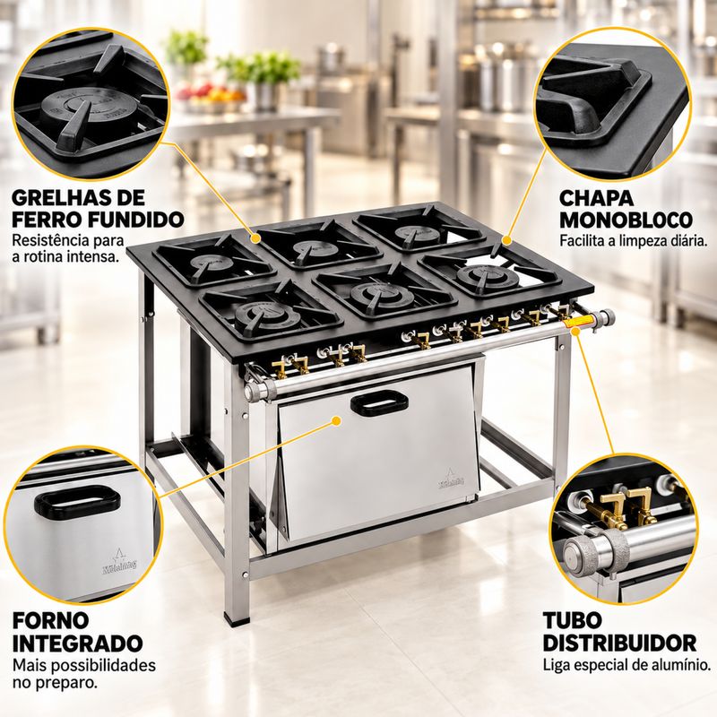 FOGAO-6-BOCAS-40X40CM-GAS-DE-COZINHA-BAIXA-PRESSAO-PERFIL-65-COM-FORNO---METALMAQ