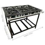 FOGAO-6-BOCAS-40X40-GOLD-CFZG-166-GAS-DE-COZINHA-BAIXA-PRESSAO-PERFIL-10CM-DE-PE---CEFAZ