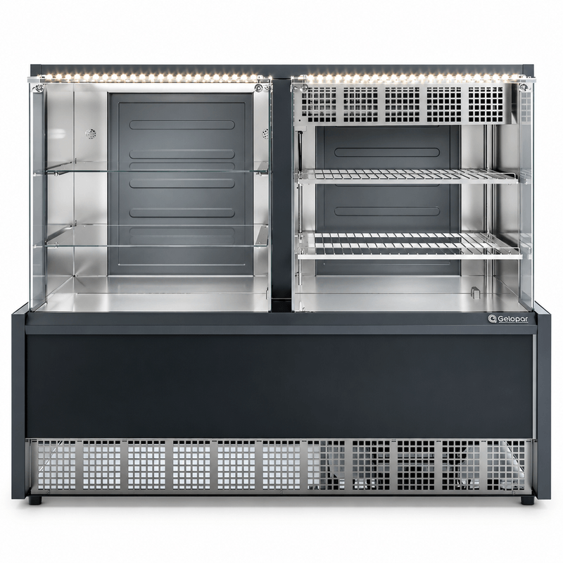 VITRINE-NEUTRA-E-FRIA-AURORA-GRNA-140R-PRETO-VIDRO-RETO-220V---GELOPAR