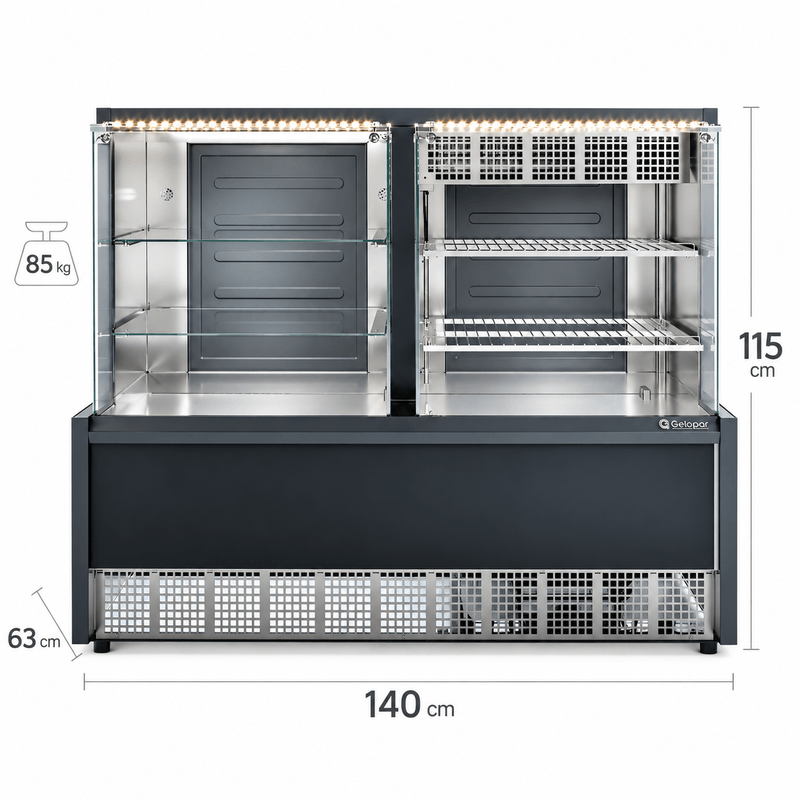 VITRINE-NEUTRA-E-FRIA-AURORA-GRNA-140R-PRETO-VIDRO-RETO-220V---GELOPAR