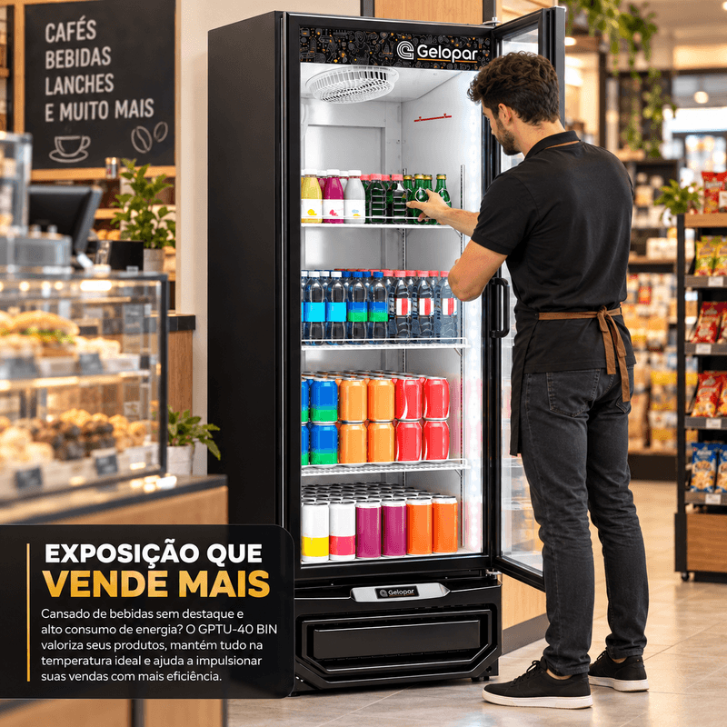 REFRIGERADOR-VERTICAL-GPTU-40-BIN-INVERTER-PRETO-410L-PORTA-VIDRO-BIVOLT---GELOPAR