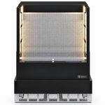 VITRINE-REFRIGERADA-ABERTA-AR-FORCADO-GGEA-100-PRETO-VIDRO-RETO-SEM-BANDEJA-220V---GELOPAR