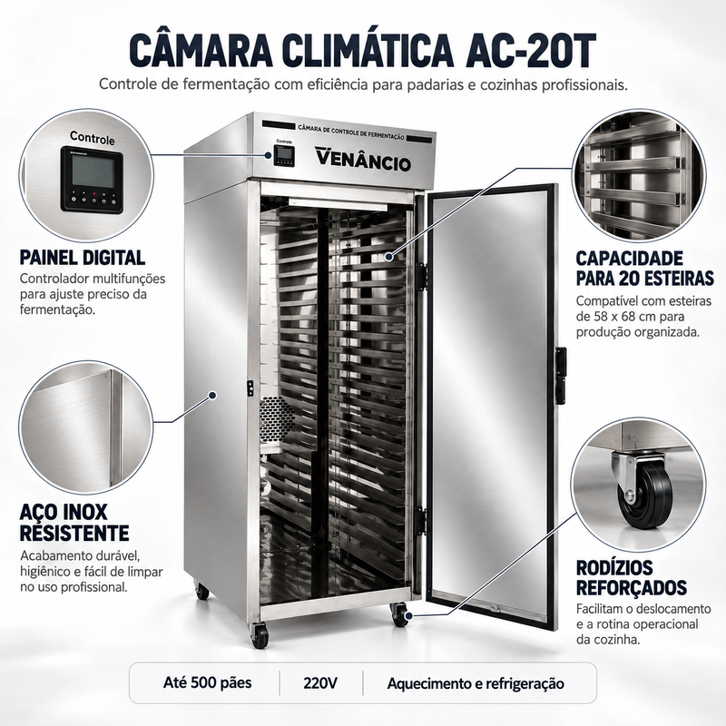 CAMARA-CLIMATICA-DE-FERMENTACAO-AC-20T-INOX-220V---VENANCIO