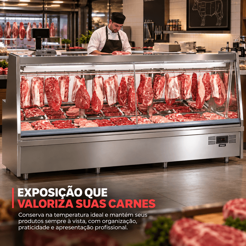 BALCAO-DE-ACOUGUE-TURINO-STANDARD-GATS-300-INOX-TENDAL-DUPLO-SEM-DEPOSITO-220V---GELOPAR
