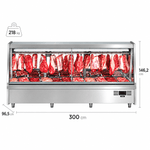 BALCAO-DE-ACOUGUE-TURINO-STANDARD-GATS-300-INOX-TENDAL-DUPLO-SEM-DEPOSITO-220V---GELOPAR